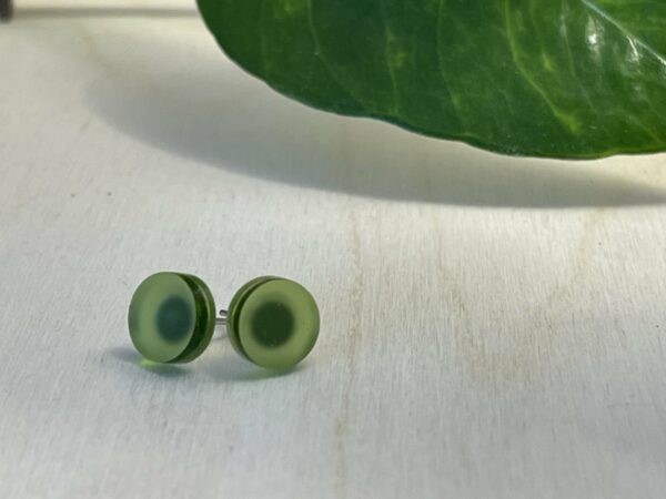 Small round acrylic stud earrings