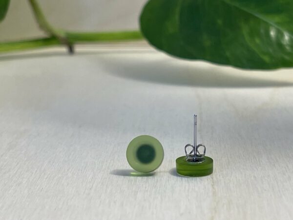 Small round acrylic stud earrings